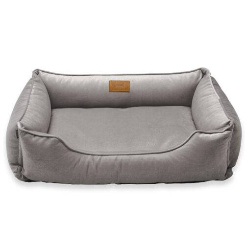 Лежак з велюру Harley and Cho для котів і собак в різних розмірах (сірий)