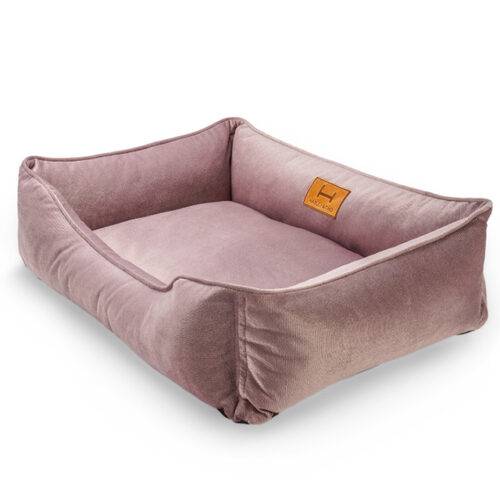 Лежак з велюру Harley and Cho для котів і собак різних розмірів (пудровий)