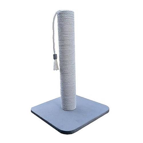 Scratching post 60 cm high made of white cotton rope