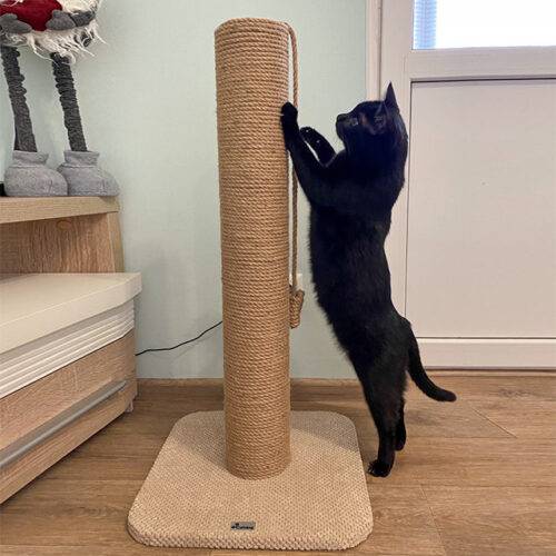 Scratching post with square base (65 cm, 80 cm and 1 meter high)