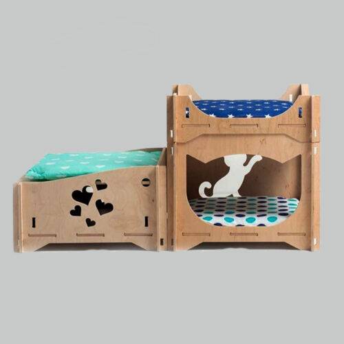 Дворівневий міні-комплекс на трьох котів