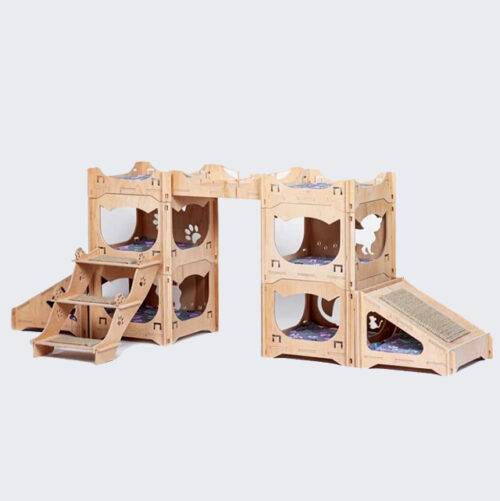 Комплекс з 6 модулів зі сходинками і дряпками