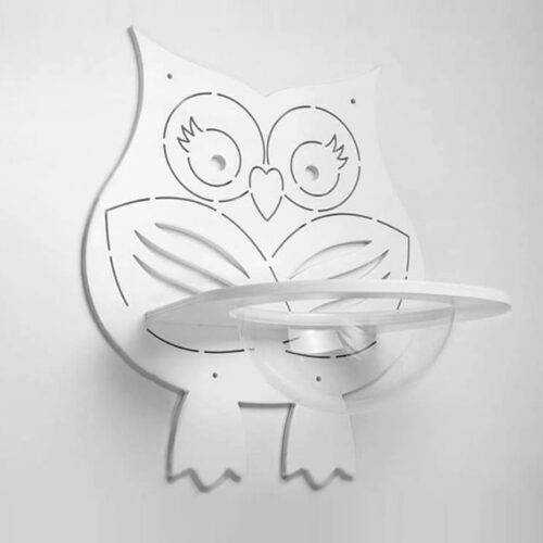 Настінна сфера для котів "Сова" біла