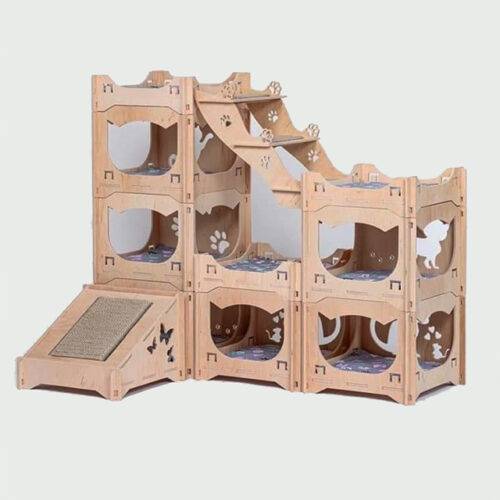 Комплекс на 4 рівні із дряпкою і сходинками