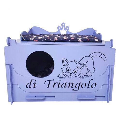 Бокс світло-фіолетовий ламінований із назвою вашого розплідника