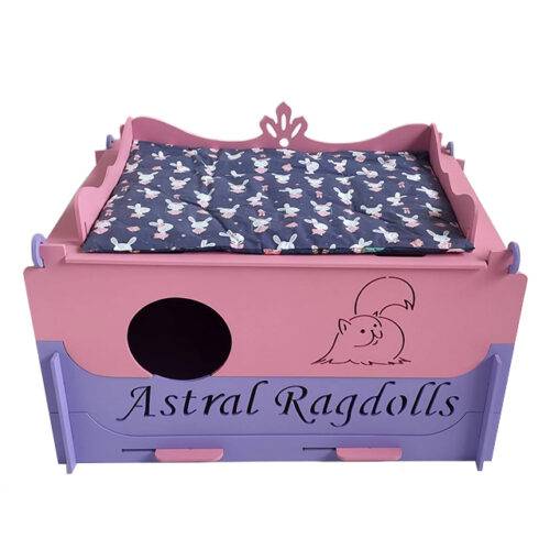 Бокс рожево-фіолетовий ламінований із назвою вашого розплідника