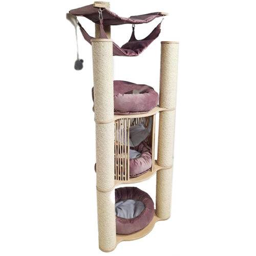 Complex with scratching posts and places for cats 176 cm high powder