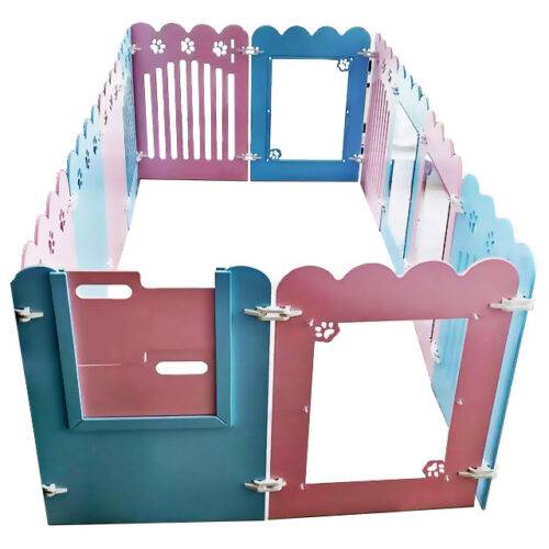 Ясла-трансформер 100*200 см рожевий з блакитним