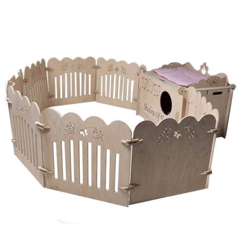 Ясла-трансформер 100*100 см древесного кольору із материнським боксом
