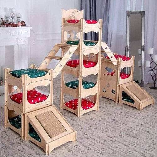 Великий комплекс з 10 модулів на 13 котів