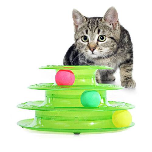 Трек іграшка для котів, розмір 25×16 см, різнокольорова