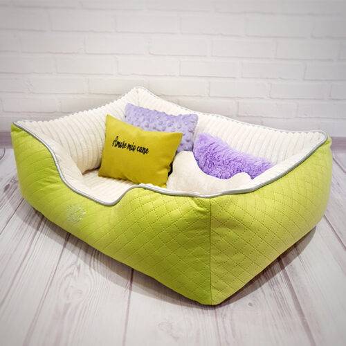 Bed for dogs and cats 50*70 cm, lemon color
