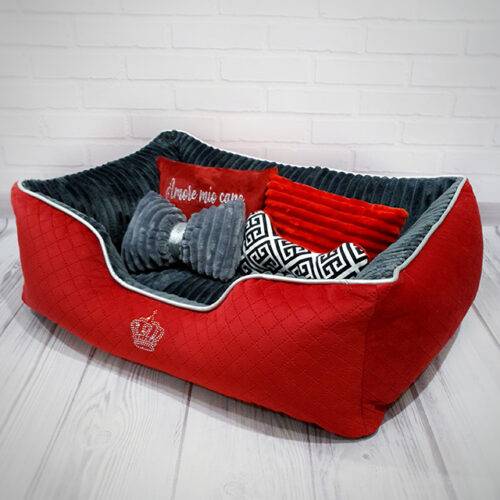Червоне ліжко для кота чи собаки 50*70 см — ручна робота