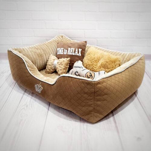 Dog and cat bed 50*70 cm in warm colors