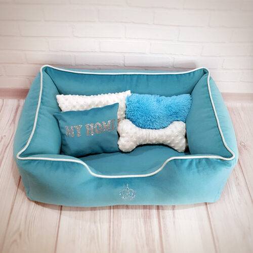 Bed for dogs and cats 50*70 cm blue