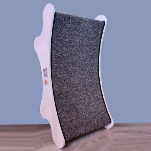 Scratching post for cats gray with white