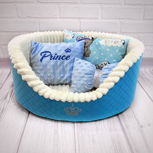 Oval bed milk blue various sizes