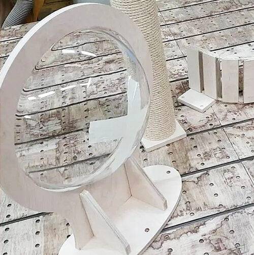 Настенная лежанка-сфера белая