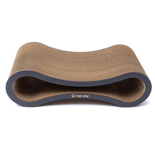 Wenge cardboard scratcher and bed "Avant-garde"