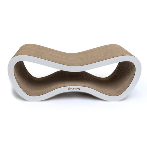 Large white cardboard wave scratcher and bed
