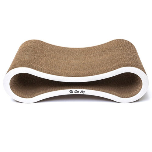 White cardboard scratcher and bed "Avangarde"