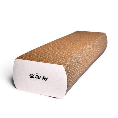Corrugated cardboard scratcher on the windowsill