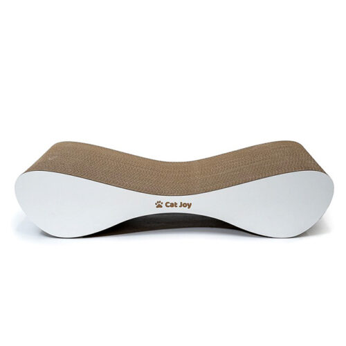 White butterfly-shaped corrugated cardboard scratching board