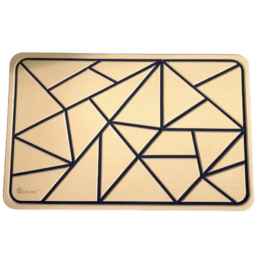 Килимок під лоток або під миски для їжі бежевий