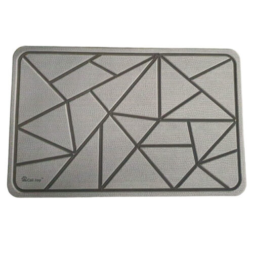 Килимок під лоток або під миски для їжі сірий