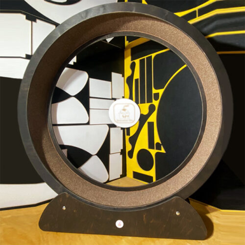 Беговое колесо для кота коричневое (размер на выбор) + подарок